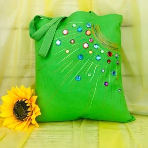 Hand painted tote bag